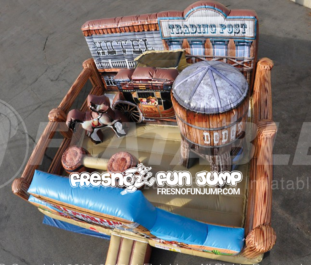 Old West Playland Western Theme Inflatable Western Theme Party Rental Clovis Fresno, Ca